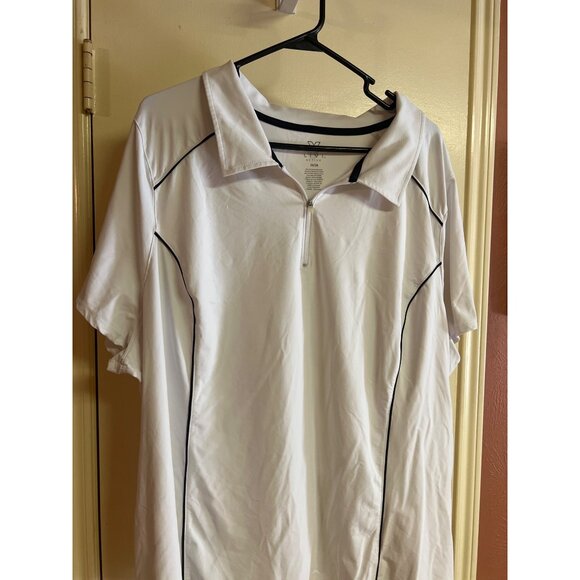 Livi Active White Zip-Up Short Sleeve Athletic Top Size 26/28 - Picture 2 of 6